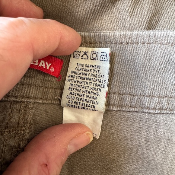 Vintage Union Bay Low Rise Corduroy Cargo Pants Beige/Tan 7 Flap Pockets Y2K 90s - Picture 10 of 16